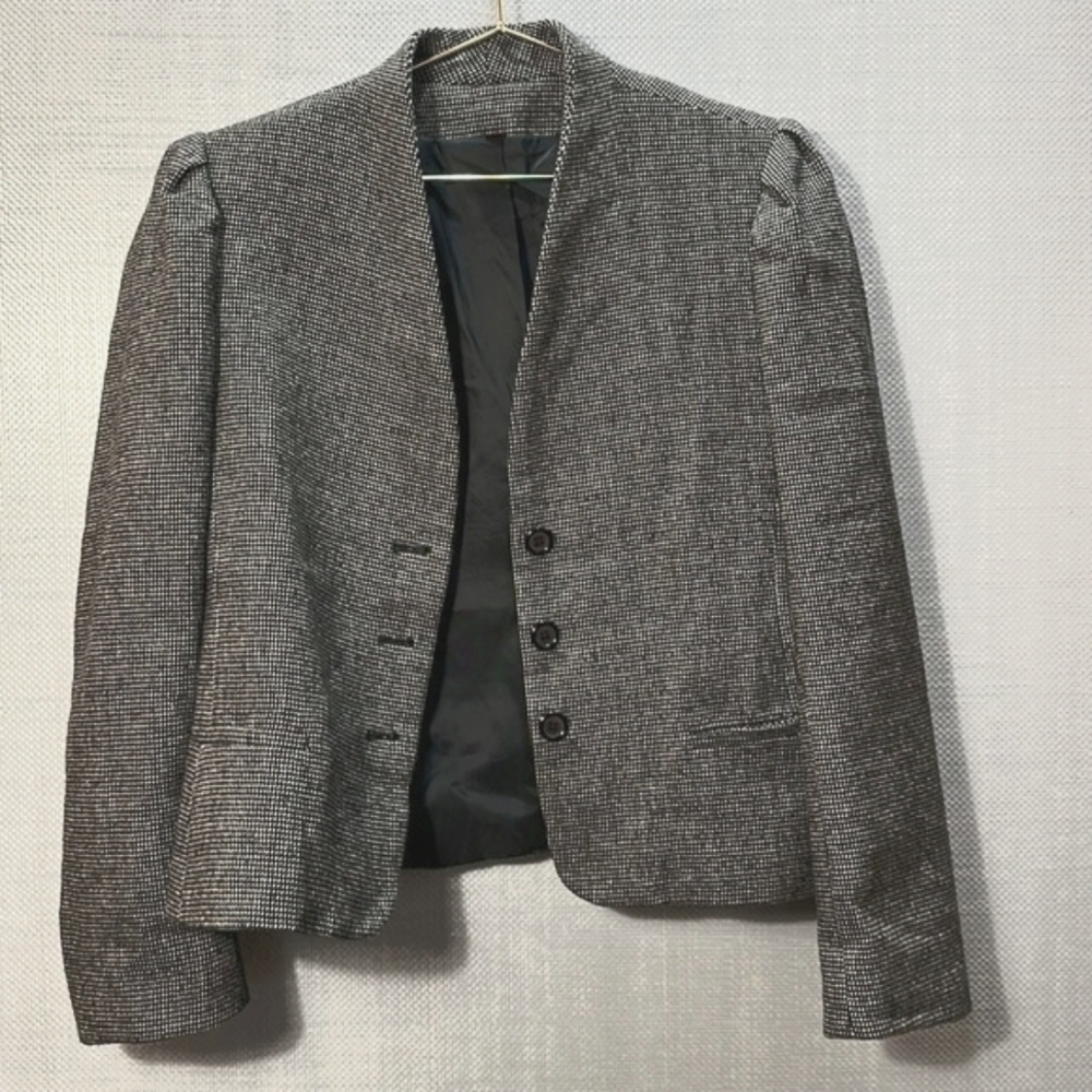 Peabody House International Black Grey Wool blend blazer size 7/8